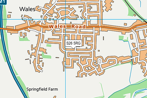 S26 5RG map - OS VectorMap District (Ordnance Survey)