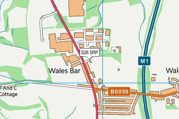 S26 5RP map - OS VectorMap District (Ordnance Survey)