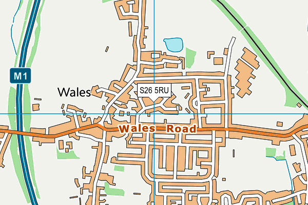 S26 5RU map - OS VectorMap District (Ordnance Survey)