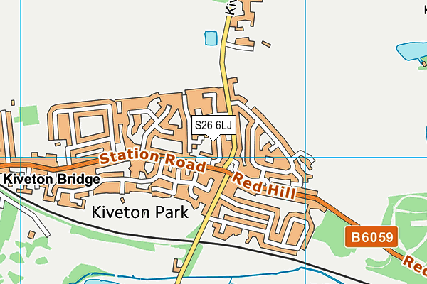 S26 6LJ map - OS VectorMap District (Ordnance Survey)