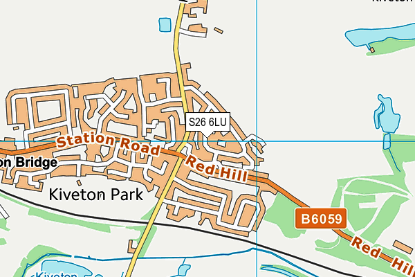 S26 6LU map - OS VectorMap District (Ordnance Survey)