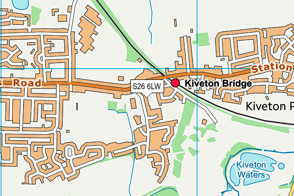S26 6LW map - OS VectorMap District (Ordnance Survey)