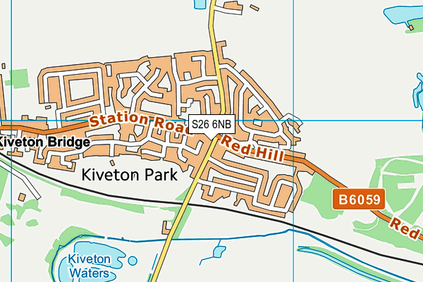 S26 6NB map - OS VectorMap District (Ordnance Survey)