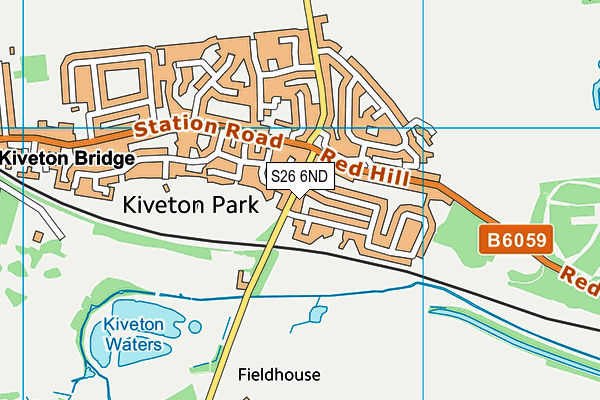 S26 6ND map - OS VectorMap District (Ordnance Survey)