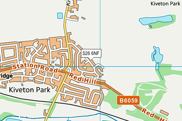 S26 6NF map - OS VectorMap District (Ordnance Survey)