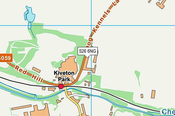 S26 6NG map - OS VectorMap District (Ordnance Survey)