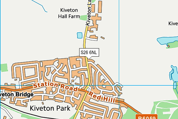 S26 6NL map - OS VectorMap District (Ordnance Survey)