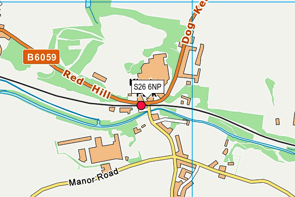 S26 6NP map - OS VectorMap District (Ordnance Survey)