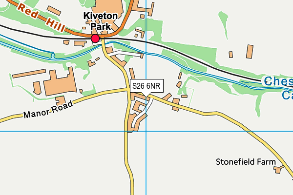 S26 6NR map - OS VectorMap District (Ordnance Survey)