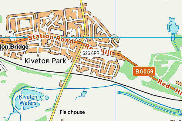 S26 6PR map - OS VectorMap District (Ordnance Survey)