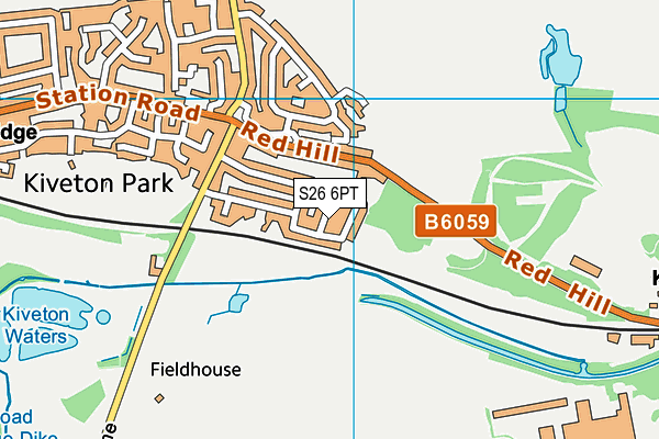 S26 6PT map - OS VectorMap District (Ordnance Survey)