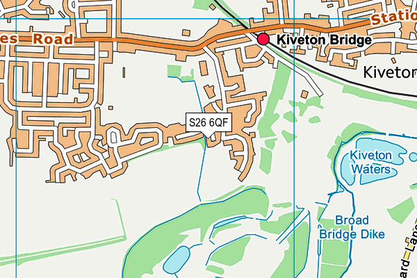 S26 6QF map - OS VectorMap District (Ordnance Survey)