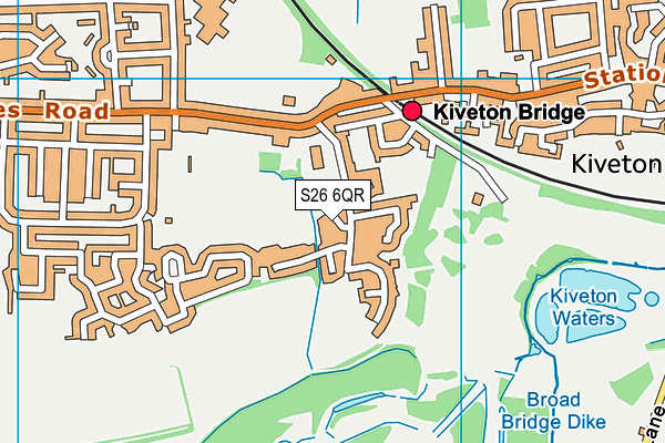 S26 6QR map - OS VectorMap District (Ordnance Survey)