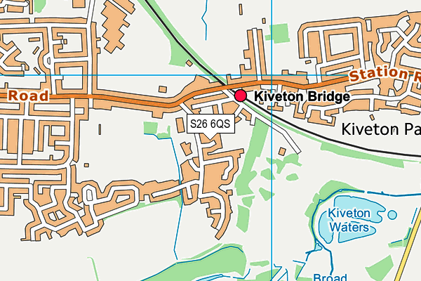 S26 6QS map - OS VectorMap District (Ordnance Survey)