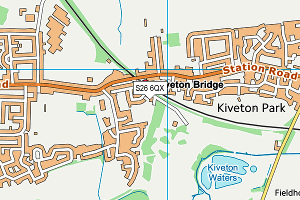 S26 6QX map - OS VectorMap District (Ordnance Survey)