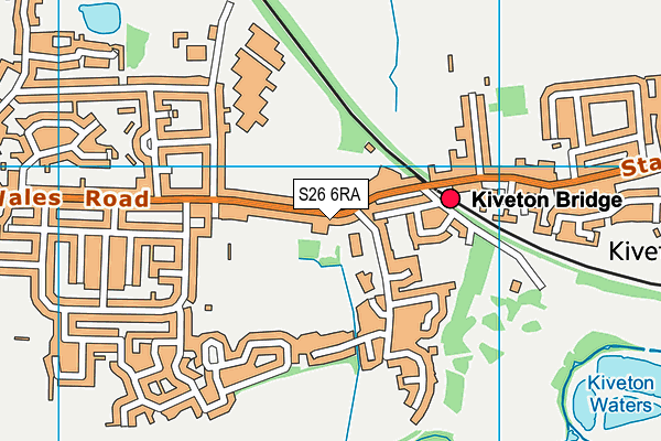 S26 6RA map - OS VectorMap District (Ordnance Survey)
