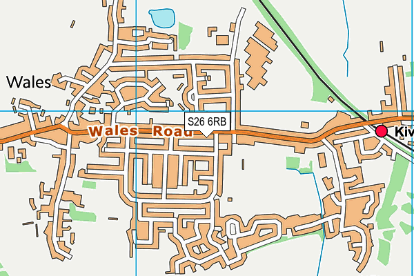 S26 6RB map - OS VectorMap District (Ordnance Survey)