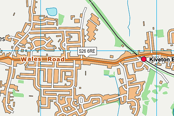 S26 6RE map - OS VectorMap District (Ordnance Survey)