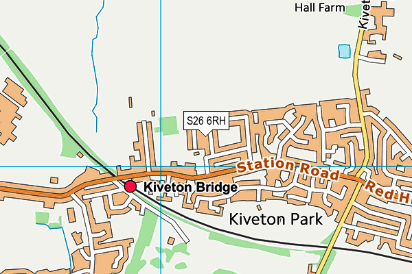 S26 6RH map - OS VectorMap District (Ordnance Survey)