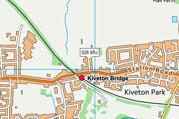 S26 6RJ map - OS VectorMap District (Ordnance Survey)