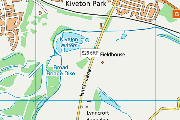 S26 6RP map - OS VectorMap District (Ordnance Survey)