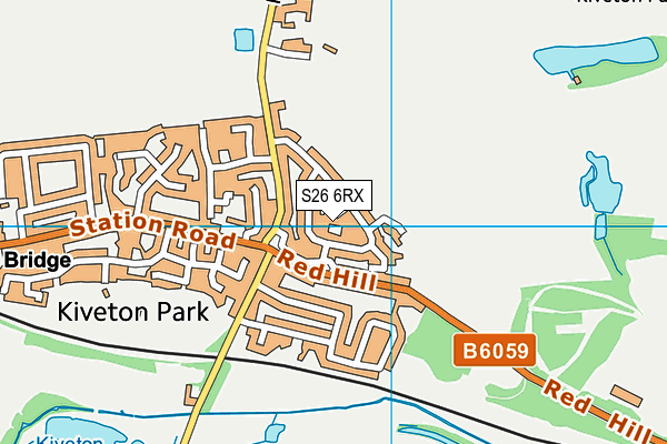S26 6RX map - OS VectorMap District (Ordnance Survey)