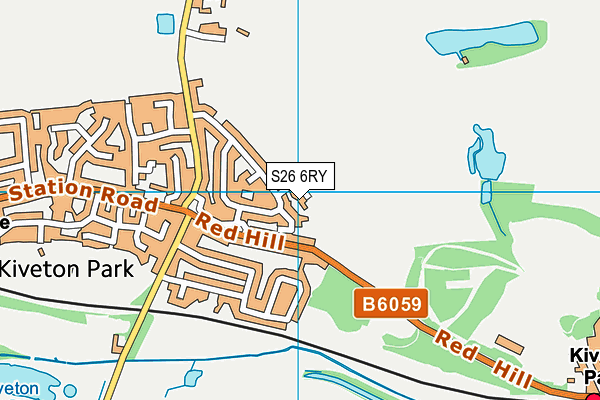 S26 6RY map - OS VectorMap District (Ordnance Survey)