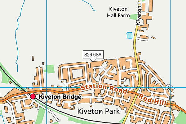 S26 6SA map - OS VectorMap District (Ordnance Survey)