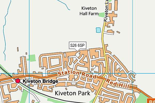 S26 6SP map - OS VectorMap District (Ordnance Survey)