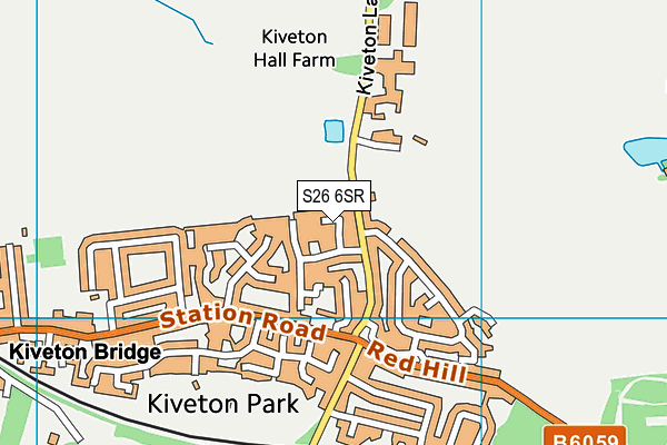 S26 6SR map - OS VectorMap District (Ordnance Survey)