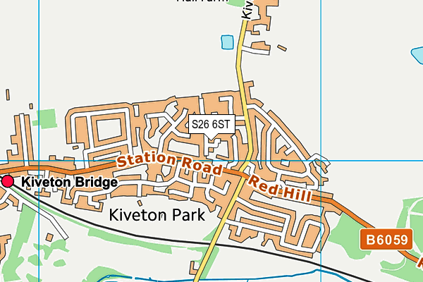 S26 6ST map - OS VectorMap District (Ordnance Survey)