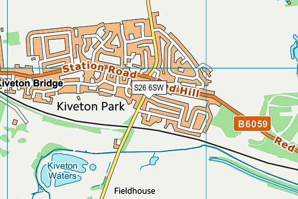 S26 6SW map - OS VectorMap District (Ordnance Survey)