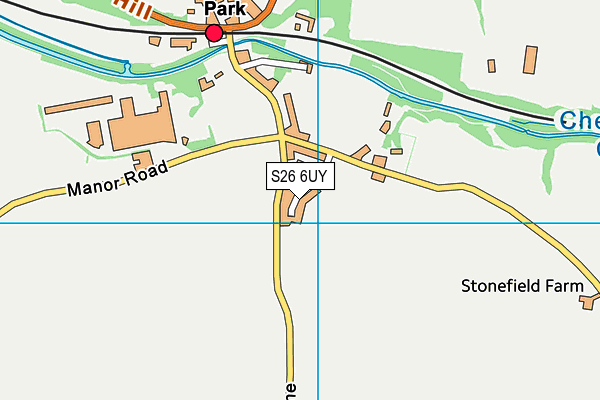 S26 6UY map - OS VectorMap District (Ordnance Survey)