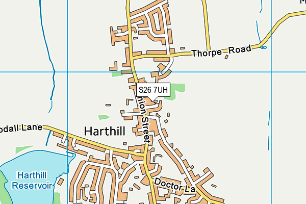 S26 7UH map - OS VectorMap District (Ordnance Survey)