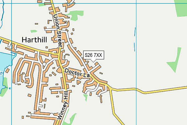 S26 7XX map - OS VectorMap District (Ordnance Survey)