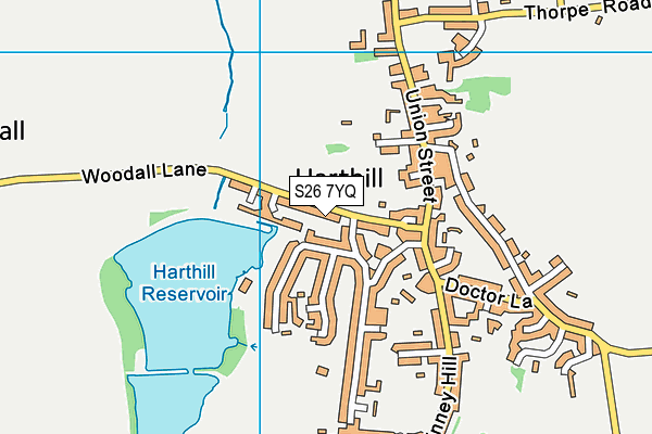 Harthill Leisure Centre map (S26 7YQ) - OS VectorMap District (Ordnance Survey)