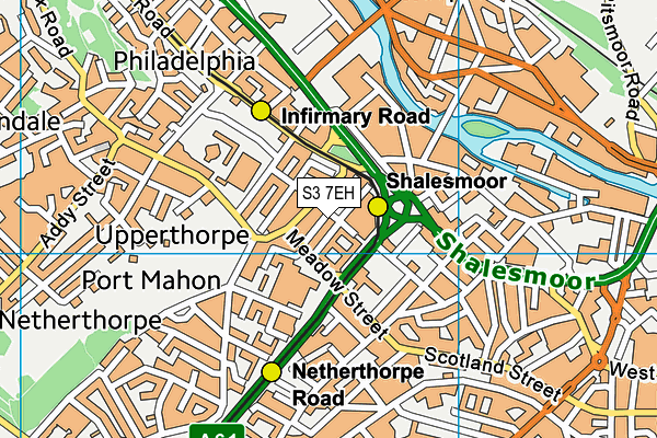 S3 7EH map - OS VectorMap District (Ordnance Survey)