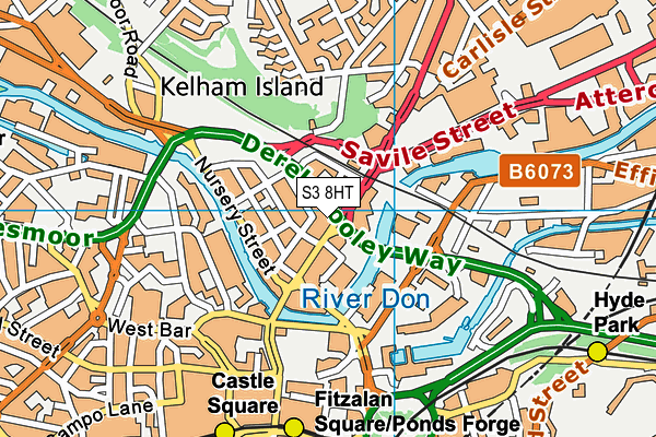 S3 8HT map - OS VectorMap District (Ordnance Survey)