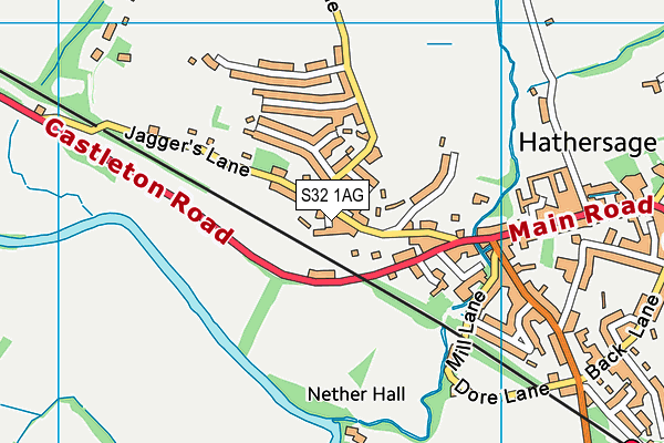 S32 1AG map - OS VectorMap District (Ordnance Survey)