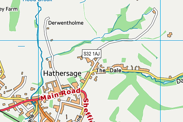 S32 1AJ map - OS VectorMap District (Ordnance Survey)