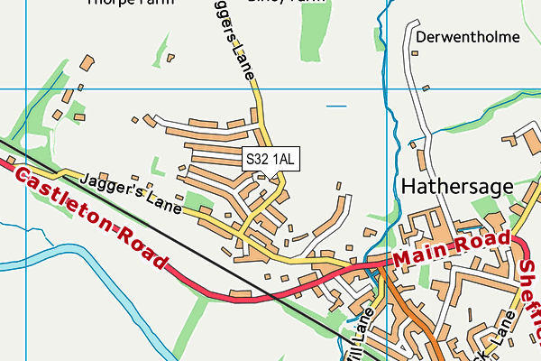 S32 1AL map - OS VectorMap District (Ordnance Survey)