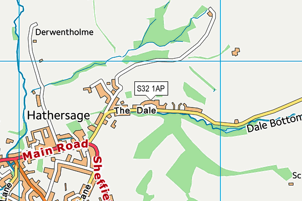 S32 1AP map - OS VectorMap District (Ordnance Survey)