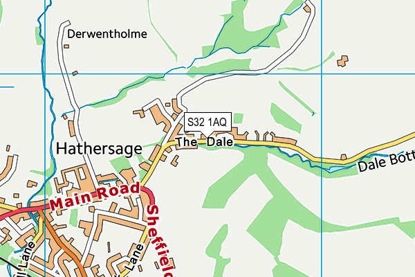 S32 1AQ map - OS VectorMap District (Ordnance Survey)