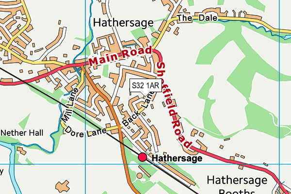 S32 1AR map - OS VectorMap District (Ordnance Survey)