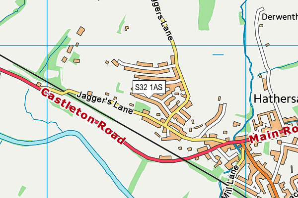 S32 1AS map - OS VectorMap District (Ordnance Survey)