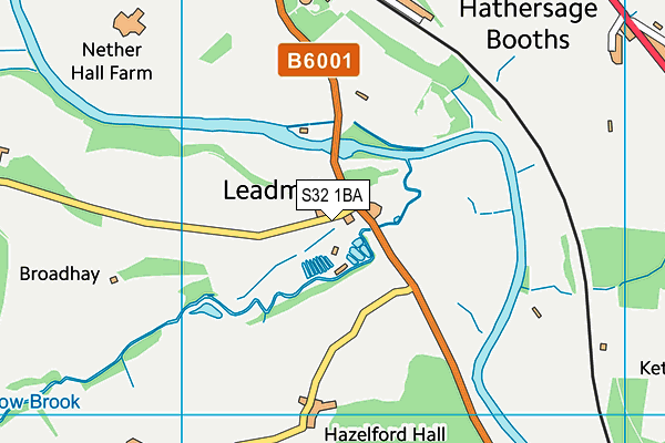 Leadmill Football Ground map (S32 1BA) - OS VectorMap District (Ordnance Survey)