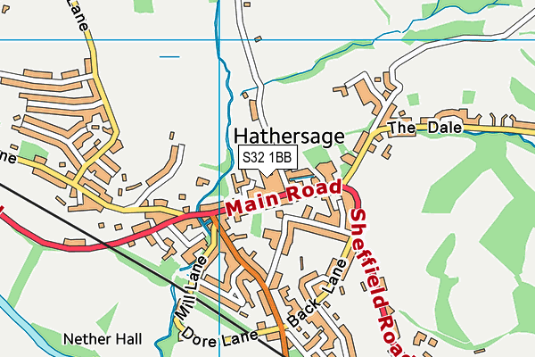 S32 1BB map - OS VectorMap District (Ordnance Survey)