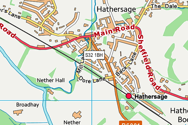 S32 1BH map - OS VectorMap District (Ordnance Survey)