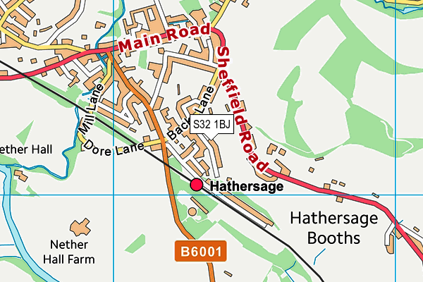 S32 1BJ map - OS VectorMap District (Ordnance Survey)