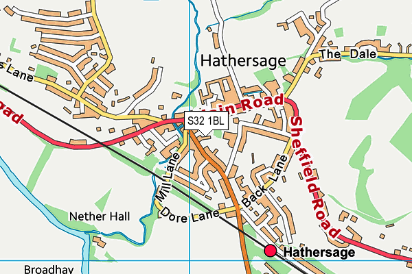 S32 1BL map - OS VectorMap District (Ordnance Survey)